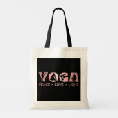 Yoga - Peace Love Light Tote Bag (Achterkant)