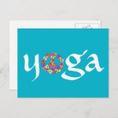 Yoga Peace Sign Floral Briefkaart (Voorkant / Achterkant)