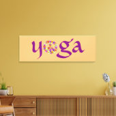 Yoga Peace Sign Floral Canvas Afdruk (Insitu (Woonkamer))