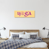 Yoga Peace Sign Floral Canvas Afdruk (Insitu (Slaapkamer))