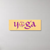 Yoga Peace Sign Floral Canvas Afdruk (Voorkant)