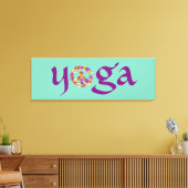 Yoga Peace Sign Floral Canvas Afdruk (Insitu (Woonkamer))