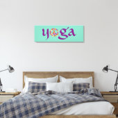Yoga Peace Sign Floral Canvas Afdruk (Insitu (Slaapkamer))