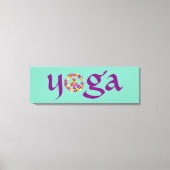Yoga Peace Sign Floral Canvas Afdruk (Voorkant)