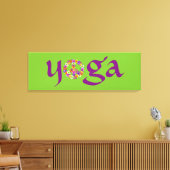 Yoga Peace Sign Floral Canvas Afdruk (Insitu (Woonkamer))