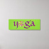 Yoga Peace Sign Floral Canvas Afdruk (Voorkant)