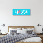Yoga Peace Sign Floral Canvas Afdruk (Insitu (Slaapkamer))