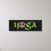 Yoga Peace Sign Floral Canvas Afdruk (Voorkant)