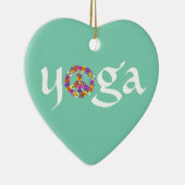 Yoga Peace Sign Floral Keramisch Ornament (Rechts)