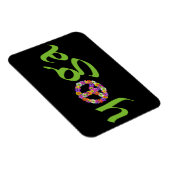 Yoga Peace Sign Floral Magneet (Rechterzijde)