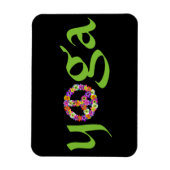 Yoga Peace Sign Floral Magneet (Verticaal)