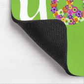 Yoga Peace Sign Floral Muismat (Hoek)