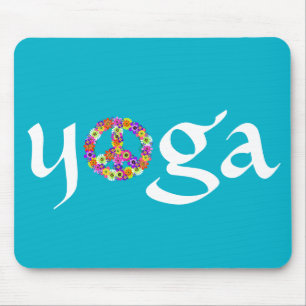 Yoga Peace Sign Floral Muismat