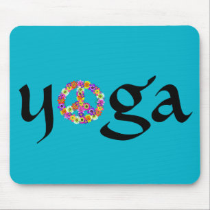 Yoga Peace Sign Floral Muismat