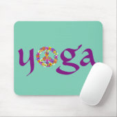 Yoga Peace Sign Floral Muismat (Met muis)