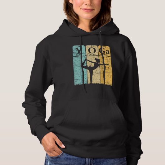 Yoga Periodic Table Elements Zen Meditation Nerd Y Hoodie (Voorkant)