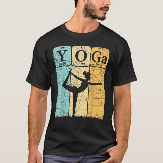 Yoga Periodic Table Elements Zen Meditation Nerd Y T-shirt (Voorkant)