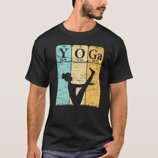 Yoga Periodic Table Elements Zen Meditation Nerd Y T-shirt (Voorkant)
