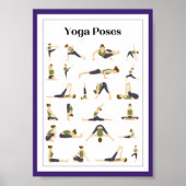 Yoga Pick a Pose Brain Break Poster (blauw) (Voorkant)