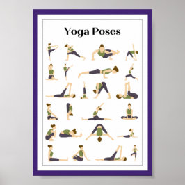 Yoga Pick a Pose Brain Break Poster (blauw)