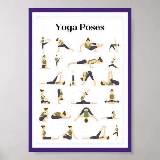 Yoga Pick a Pose Brain Break Poster (blauw) (Voorkant)