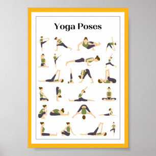Yoga Pick a Pose Brain Break Poster (geel)