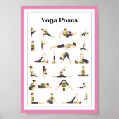 Yoga Pick a Pose Brain Break Poster (Roze) (Voorkant)