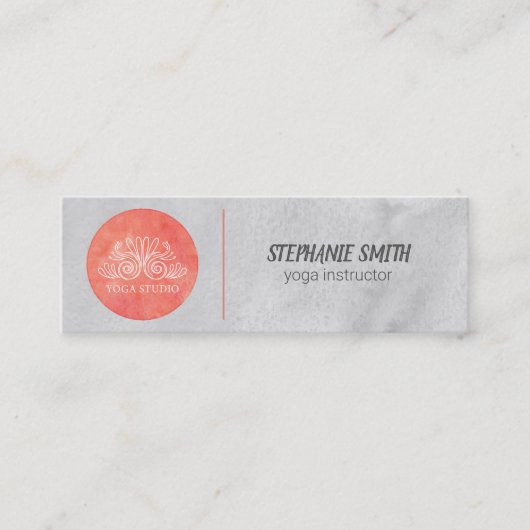 Yoga-pictogram | WATERVERF Mini Visitekaartje (Voorkant)