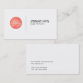 Yoga-pictogram | WATERVERF Visitekaartje (Voorkant / Achterkant)