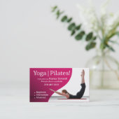 "Yoga | Pilaten!" Pilates Instruction, Yoga Class Visitekaartje (Staand voorkant)