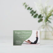 "Yoga | Pilaten!" Pilates Instruction, Yoga Class Visitekaartje (Staand voorkant)