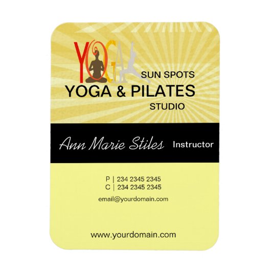 Yoga Pilates Business Magneet (Verticaal)