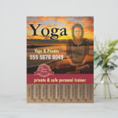 Yoga Pilates Fitness Trainer Flyer voor klein bedr (Staand voorkant)
