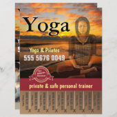 Yoga Pilates Fitness Trainer Flyer voor klein bedr (Voorkant / Achterkant)