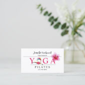 Yoga & Pilates Instructeur Fuchsia Lily Visitekaartje (Staand voorkant)