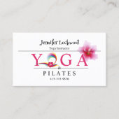 Yoga & Pilates Instructeur Fuchsia Lily Visitekaartje (Voorkant)
