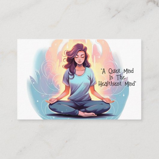 Yoga Pilates Instructor Minimalist Visitekaartje (Achterkant)