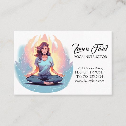 Yoga Pilates Instructor Minimalist Visitekaartje (Voorkant)