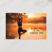 Yoga Pilates Instructor Natuur Visitekaartje (Achterkant)