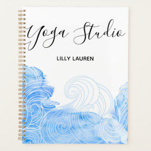 Yoga Pilates Reiki Studio Blue Waves Waterverf Planner