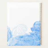 Yoga Pilates Reiki Studio Blue Waves Waterverf Planner (Achterkant)