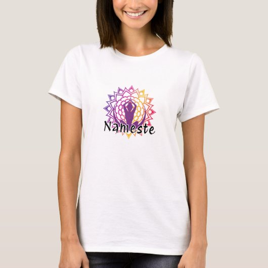 Yoga/Pilates T-shirt Nameste (Voorkant)