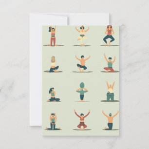 Yoga, pilates, thema bedankkaart