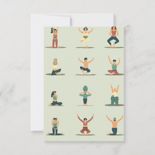 Yoga, pilates, thema bedankkaart (Voorkant)