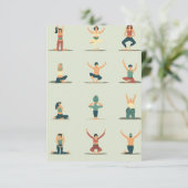 Yoga, pilates, thema bedankkaart (Staand voorkant)