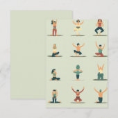 Yoga, pilates, thema bedankkaart (Voorkant / Achterkant)