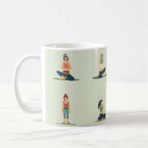 Yoga, pilates, thema koffiemok