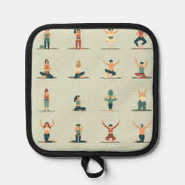 Yoga, pilates, thema pannenlap