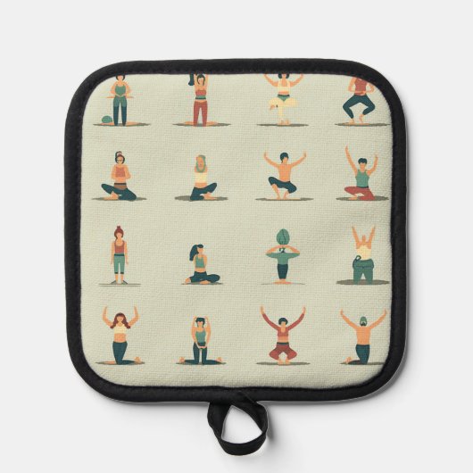 Yoga, pilates, thema pannenlap (Voorkant)