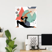 Yoga Pose Abstracte Art Print (Thuiskantoor)